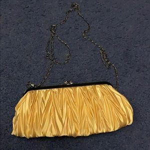 Gold cross body bag